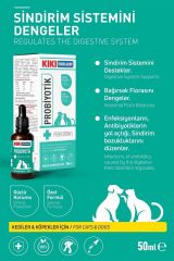 Kiki Excellent Kedi & Köpek Probiyotik - Kedi & Köpekler Için Sindirim Sistemi Düzenleyici - Vitamin Takviyesi 50ml