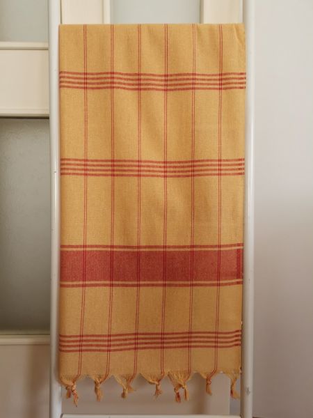 Hamam Peştemali, 80x180, 250 Gr. Sarı Kırmızı