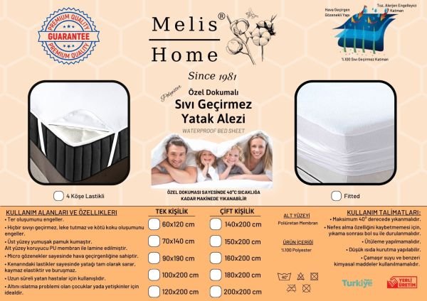 Polyester Sıvı Geçirmez Alez, 4 Köşe Lastikli