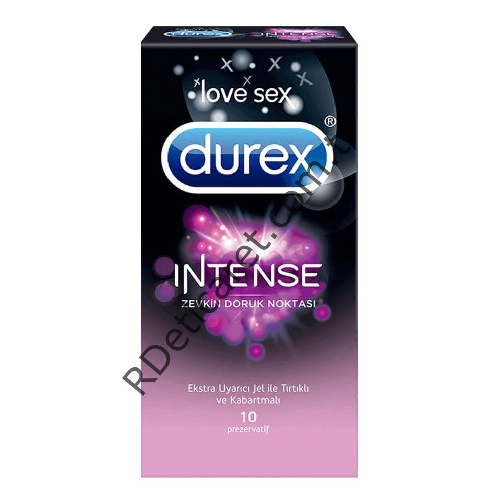 Durex Intense Prezervatif Tırtıklı ve Uyarıcı Jelli10 Adet