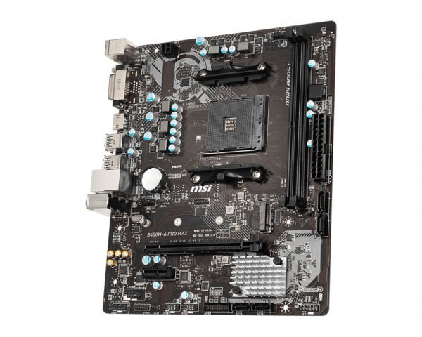 MSI B450M-A PRO MAX AM4 DDR4 3466(OC) DVI HDMI M.2 USB3.2 mATX