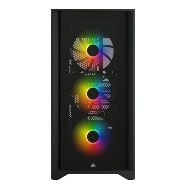CORSAIR CC-9011204-WW ICUE 4000X RGB TEMPERLI CAM YAN PANEL MID TOWER BILGISAYAR KASASI SIYAH