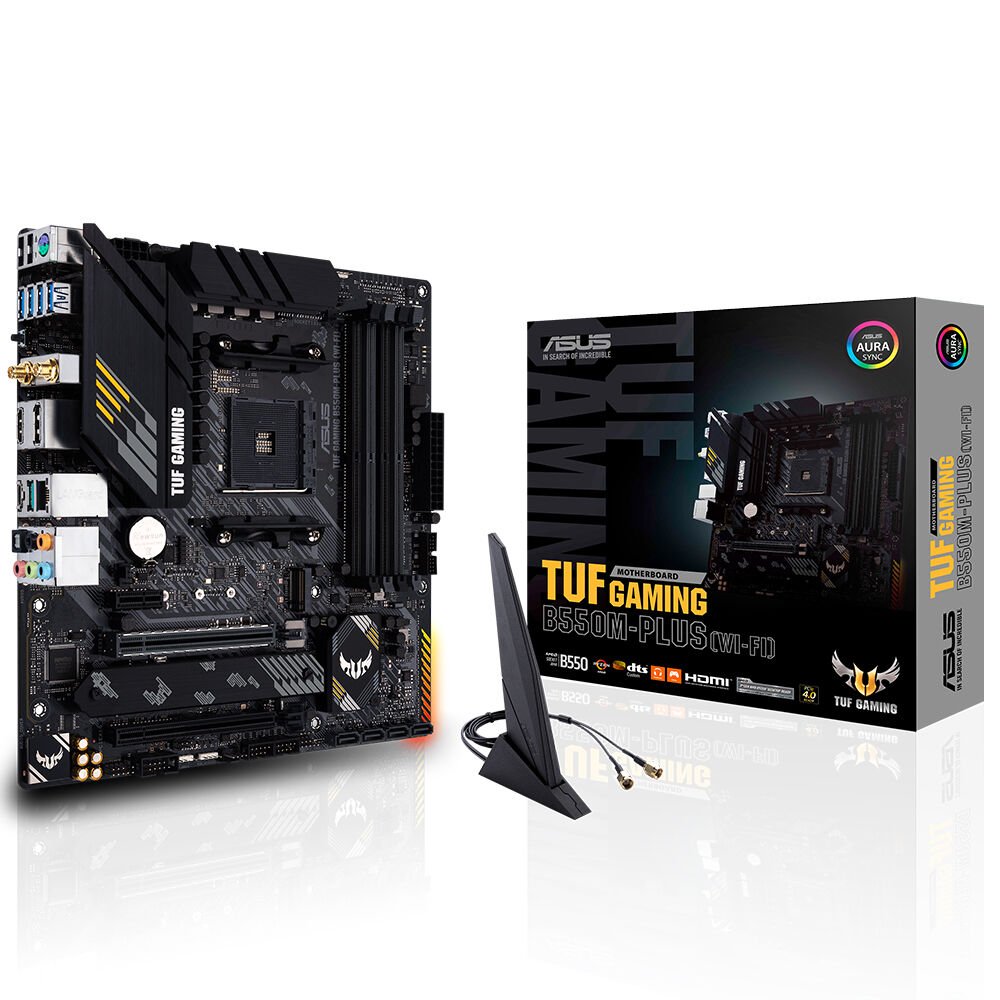 Asus TUF Gaming B550M-Plus (Wi-fi) Amd B550 DDR4 4600 MHz (OC) Am4 AX Wifi + Bt mAtx Anakart