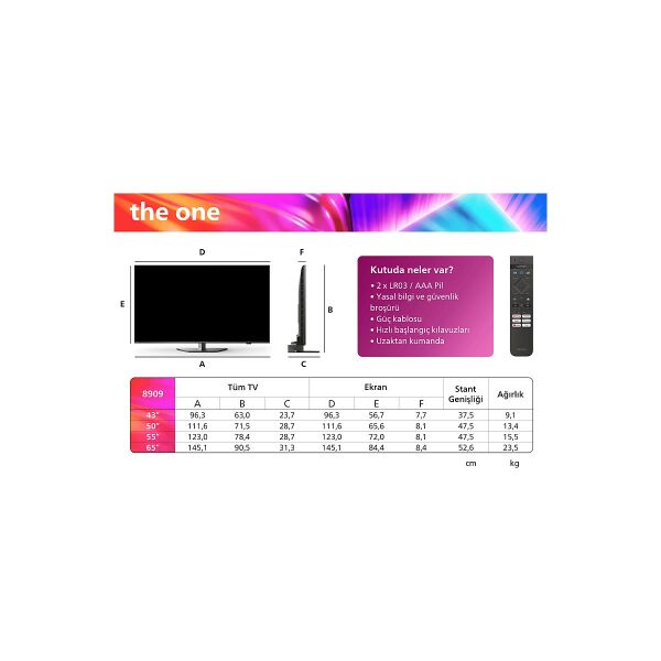 Philips 50PUS8909/62 50'' 127 Ekran Uydu Alıcılı 4K Ultra HD Smart LED TV