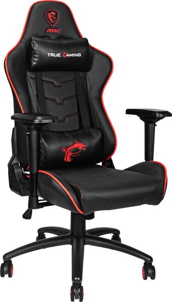 MSI MAG CH120 X 4D KOLÇAK PVC DERI YASTIKLI GAMING KOLTUK KIRMIZI