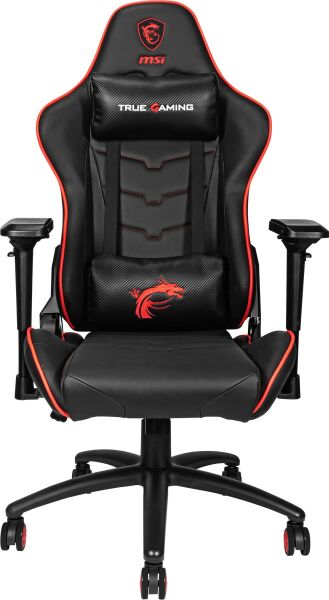 MSI MAG CH120 X 4D KOLÇAK PVC DERI YASTIKLI GAMING KOLTUK KIRMIZI