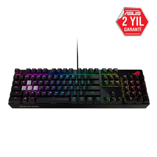 Asus XA02 ROG Strix Scope Cherry MX Red Mekanik Gaming TR Q Klavye Siyah