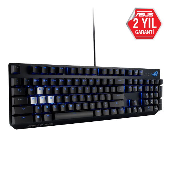 Asus XA02 ROG Strix Scope Cherry MX Red Mekanik Gaming TR Q Klavye Siyah