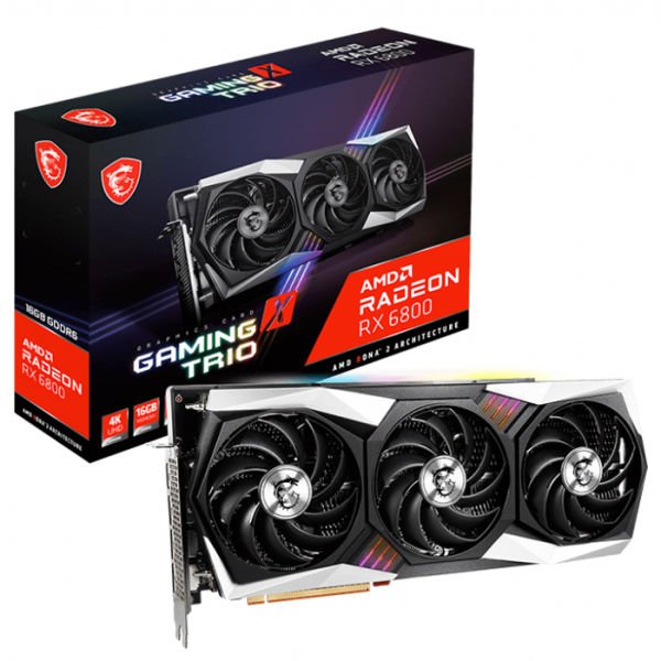 MSI VGA RADEON RX 6800 GAMING X TRIO 16G RX6800 16GB GDDR6 256B PCIE 4.0 X16 (3XDP 1XHDMI)
