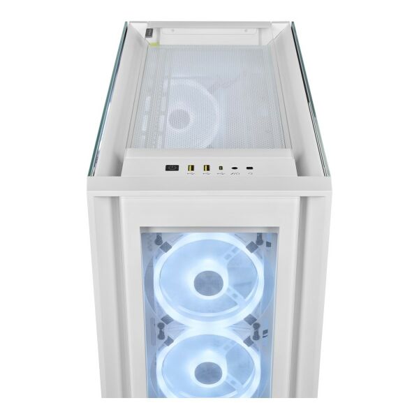 CORSAIR CC-9011233-WW iCUE 5000X RGB QL EDITION 4x120mm FAN DAHILI RGB KONTROLCU FULL TOWER SMART GAMING KASA BEYAZ