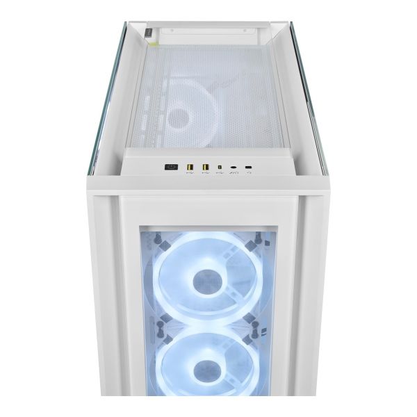 CORSAIR CC-9011233-WW iCUE 5000X RGB QL EDITION 4x120mm FAN DAHILI RGB KONTROLCU FULL TOWER SMART GAMING KASA BEYAZ