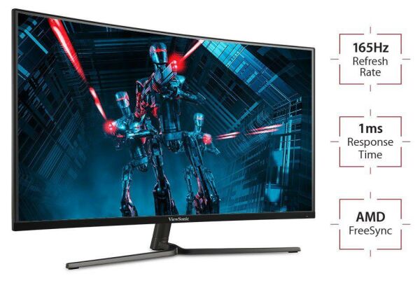 31.5 VIEWSONIC VX3258-PC-MHD FHD 1MS 165HZ 2xHDMI DP HOPARLOR CURVED MONITOR