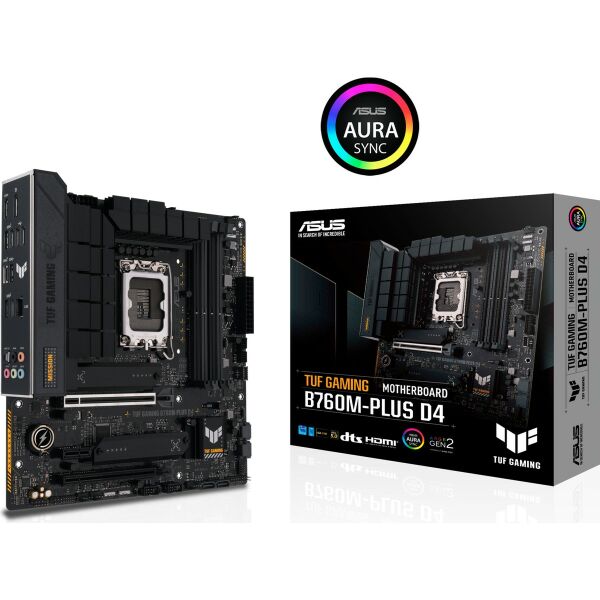 Tuf Gamıng B760M-Plus D4 Intel B760 Lga1700 DDR4 5333 Dp Hdmı 2X M2 Usb3.2 2.5Gbit Lan Matx (Tuf Gamıng B760M-Plus D4) Anakart
