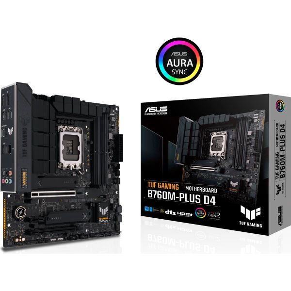 Tuf Gamıng B760M-Plus D4 Intel B760 Lga1700 DDR4 5333 Dp Hdmı 2X M2 Usb3.2 2.5Gbit Lan Matx (Tuf Gamıng B760M-Plus D4) Anakart