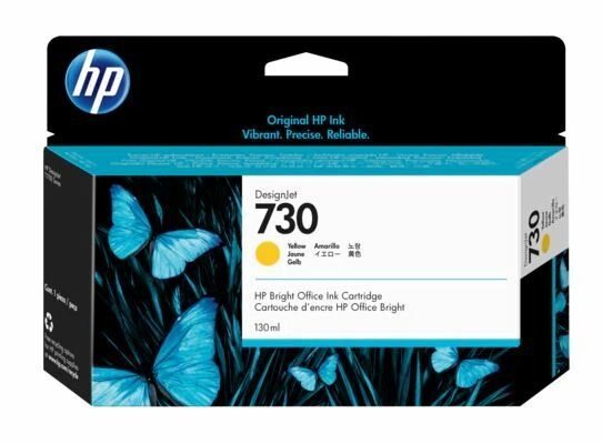 HP P2V64A (730) SARI 130 ML GENIS FORMAT MUREKKEP KARTUSU