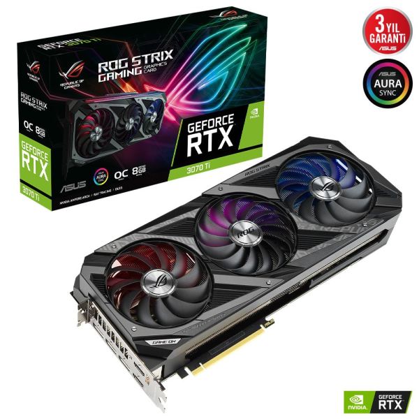 Asus GeForce RTX 3070Ti 8GB 256bit GDDR6X PCI-Express 4.0 Ekran Kartı (ROG-STRIX-RTX3070TI-O8G-GAMING)