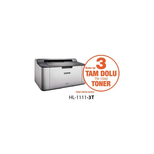 Brother Laserjet Hl1111-3T Brother Orijinal 3 Tam Dolu Tonerli Lazer Yazıcı