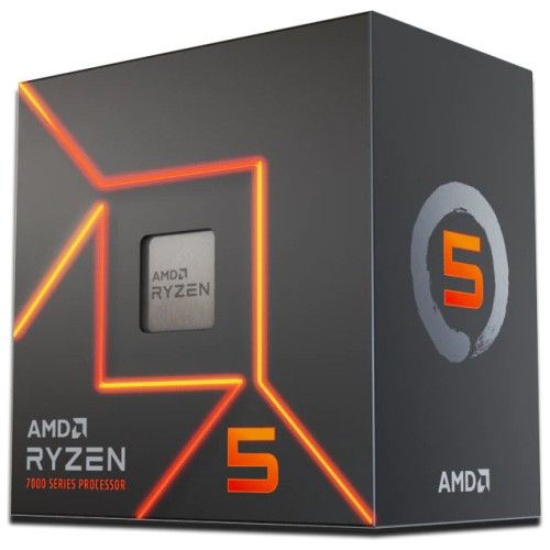 AMD RYZEN 5 7600 6 Core, 3,80-5,10GHz, 38Mb Cache, 65W, AM5 Soket, BOX (Kutulu) (Grafik Kart VAR, Fan YOK)