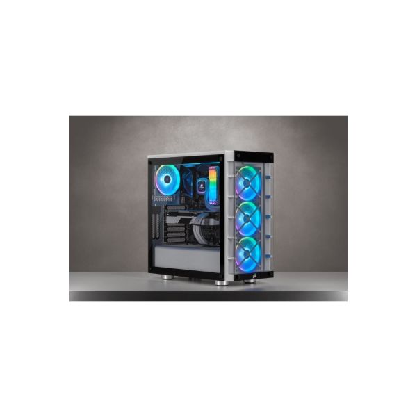 CORSAIR CC-9011189-WW ICUE 465X RGB TEMPERLI CAM YAN PANEL MID TOWER BILGISAYAR KASASI BEYAZ