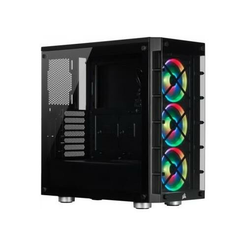 CORSAIR CC-9011188-WW ICUE 465X RGB TEMPERLI CAM YAN PANEL MID TOWER BILGISAYAR KASASI SIYAH