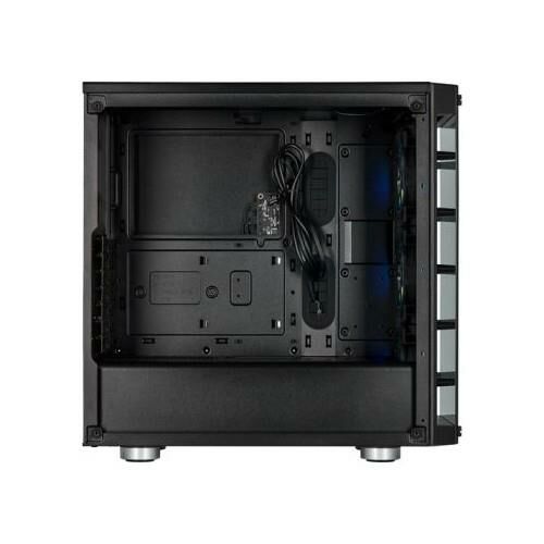 CORSAIR CC-9011188-WW ICUE 465X RGB TEMPERLI CAM YAN PANEL MID TOWER BILGISAYAR KASASI SIYAH