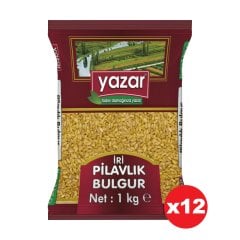 Yazar İri Taneli Pilavlık Bulgur 1 Kg x 12 Adet