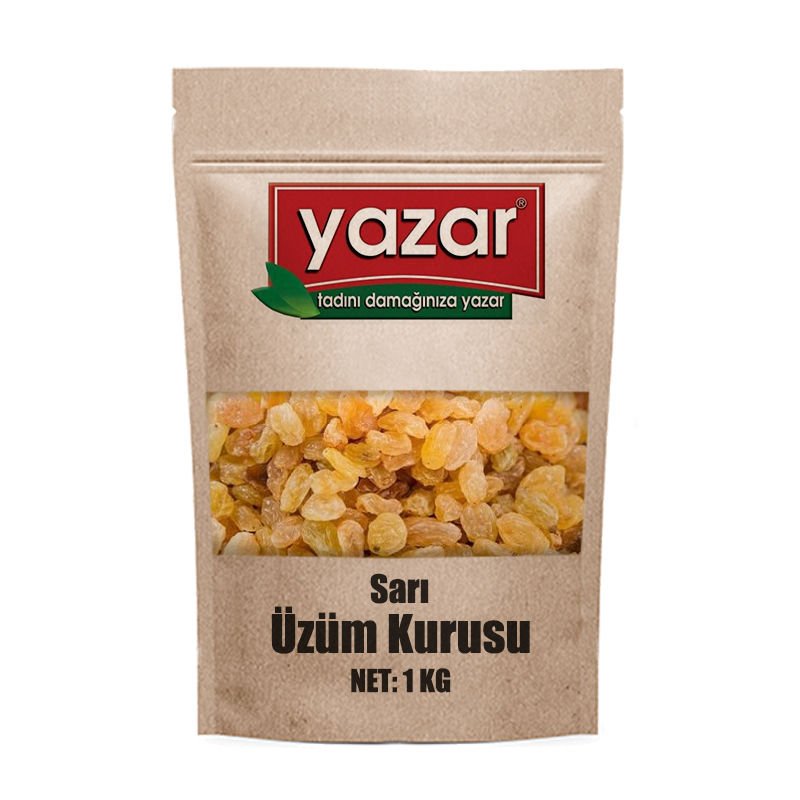 Yazar Kuruyemiş Sarı Üzüm Kurusu 1 Kg