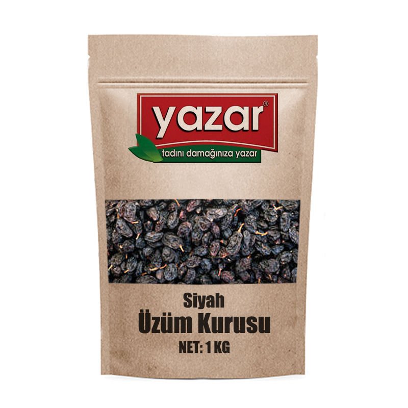 Yazar Kuruyemiş Siyah Üzüm Kurusu 1 Kg