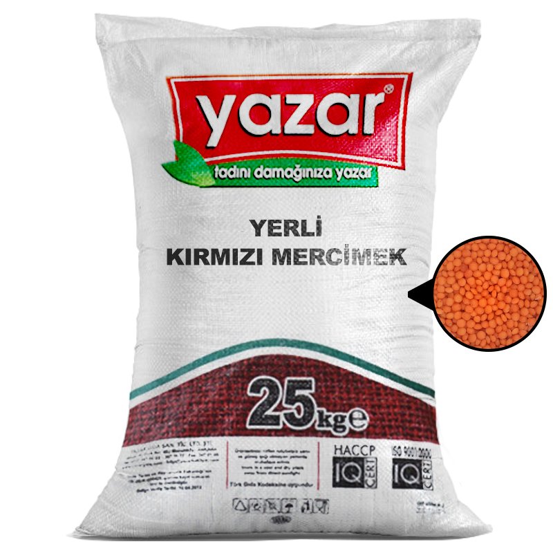 Yazar Kırmızı Mercimek 25 Kg