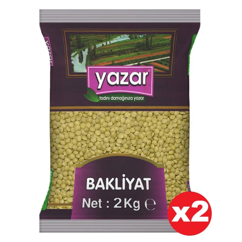 Yazar Yeşil Mercimek 2 Kg x 2 Adet