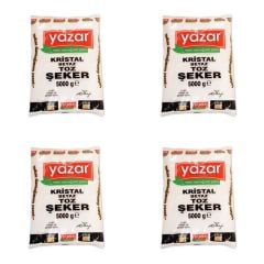 Yazar Kristal Toz Şeker 5 Kg x 4 Paket