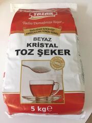 Yazar Kristal Toz Şeker (Kraft Ambalaj) 5 Kg