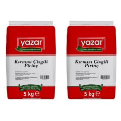 Yazar Kırmızı Çizgili Yerli Pirinç (Ata Tohumu)  5 Kg x 2 Paket