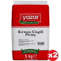 Yazar Kırmızı Çizgili Yerli Pirinç (Ata Tohumu)  5 Kg x 2 Paket