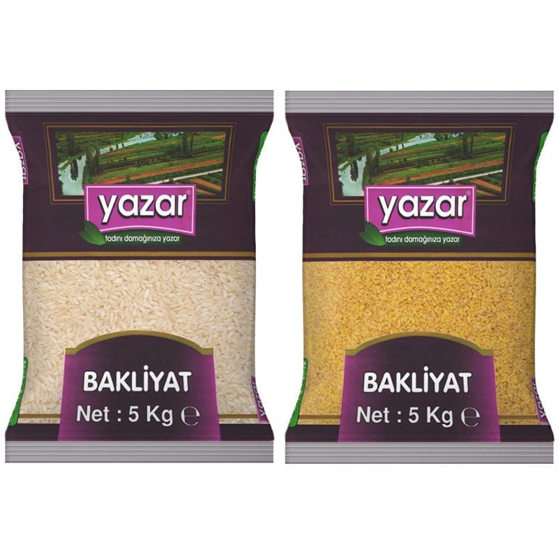 Yazar Pilavlık Pirinç 5 Kg. + Pilavlık Bulgur 5 Kg.