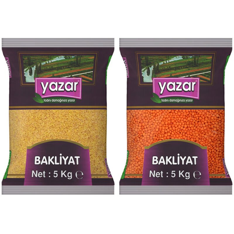 Yazar Pilavlık Bulgur 5 Kg. + Kırmızı Mercimek 5 Kg.