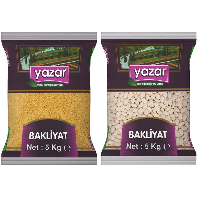 Yazar Pilavlık Bulgur 5 Kg. + Çumra Fasulye 5 Kg.