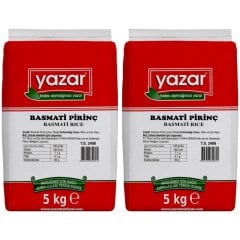 Yazar Basmati Pirinç 5 Kg x 2 Paket