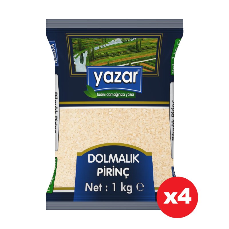 Yazar Dolmalık Kırık Pirinç 1 Kg. x 4 Adet