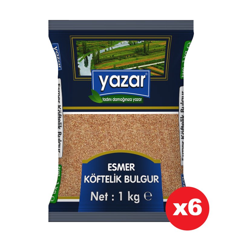 Yazar Esmer Köftelik Bulgur 1 Kg. x 6 Adet