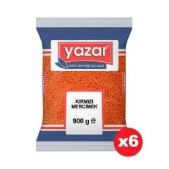 Yazar Kırmızı Mercimek 900 Gr. x 6 Adet