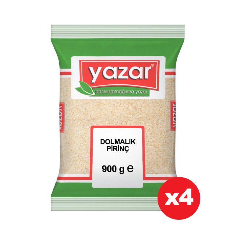 Yazar Dolmalık Kırık Pirinç 900 Gr. x 4 Adet