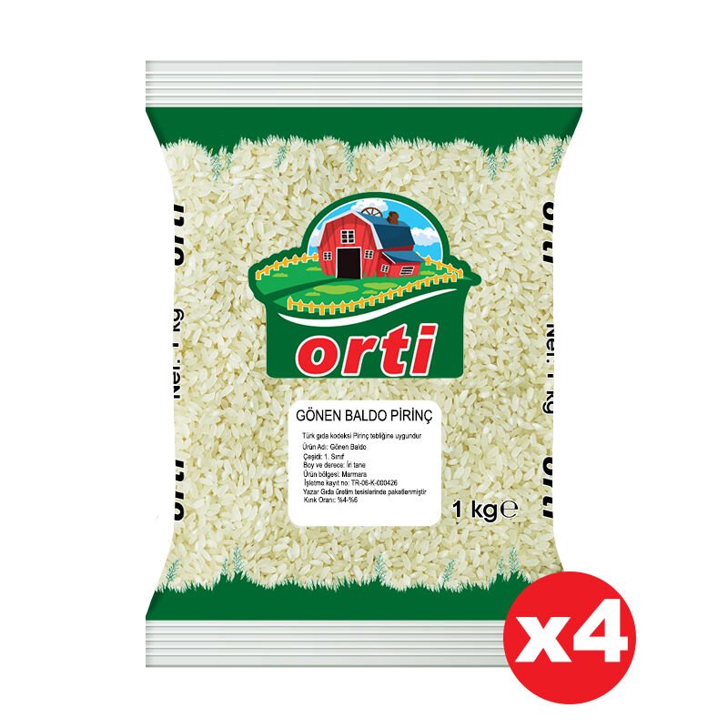 Orti Gönen Baldo Pirinç 1 Kg x 4 adet