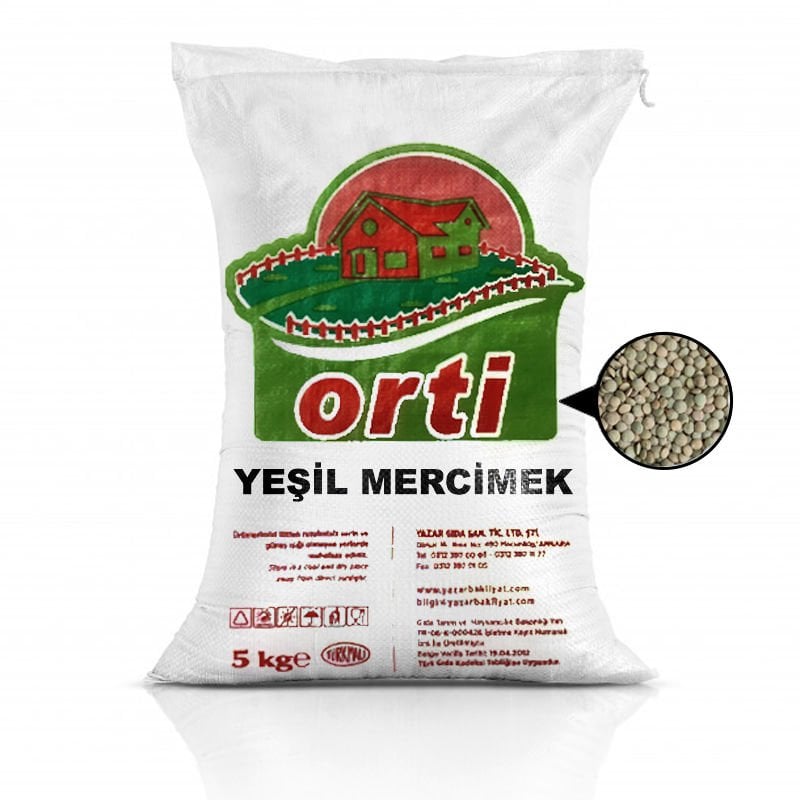 Orti Yeşil Mercimek 5 Kg.