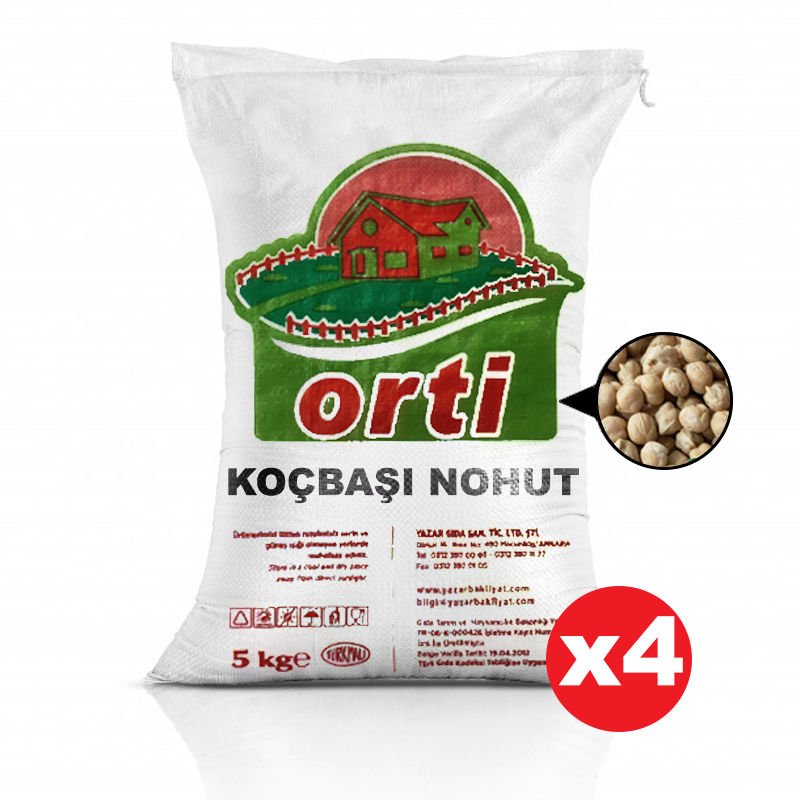 Orti Koçbaşı Nohut 5 Kg. x 4 Adet