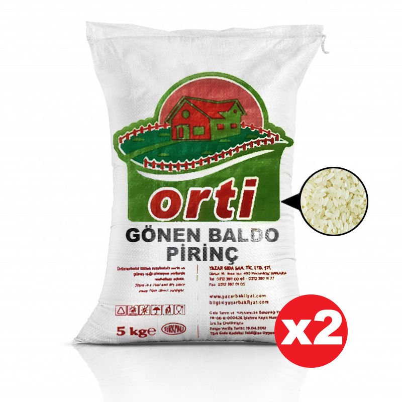 Orti Gönen Baldo Pirinç 5 Kg. x 2 Adet