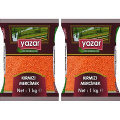 Yazar Kırmızı Mercimek 1 Kg x 2 Adet