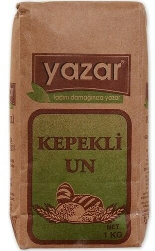 Yazar Taş Değirmende Öğütülmüş Tam Buğday Kepekli Un 1 Kg