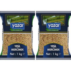 Yazar Yeşil Mercimek 1 Kg x 2 Paket