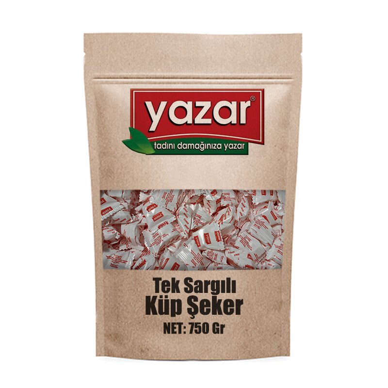 Yazar Tek Sargılı Küp Şeker 750 Gr x 10 Paket